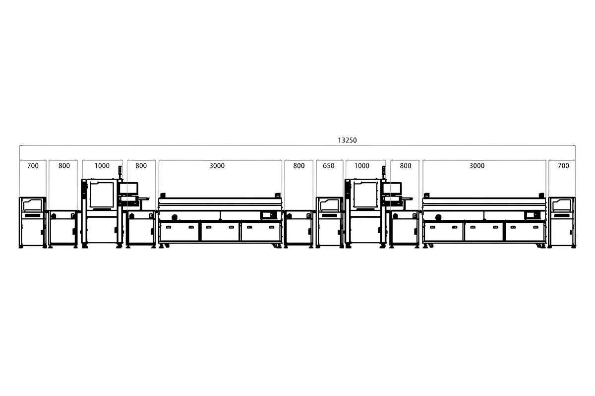 infrared two spreads SMT baking line